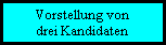 Vorstellung von
drei Kandidaten